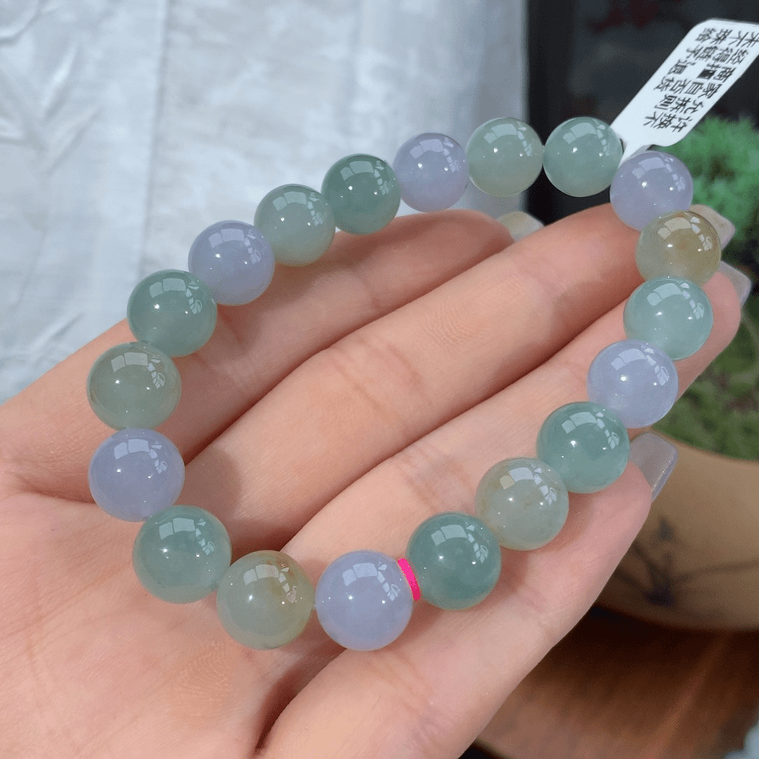 翡翠手链未镶嵌冰胶多宝卡10