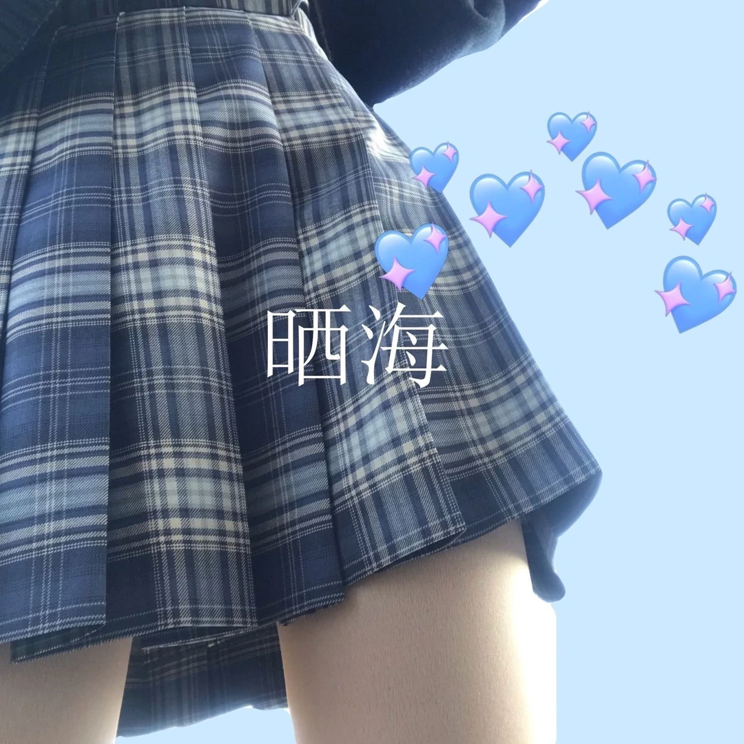 日系jk制服百褶裙格子裙A字裙学院风半身裙格群领结校供感格裙jk