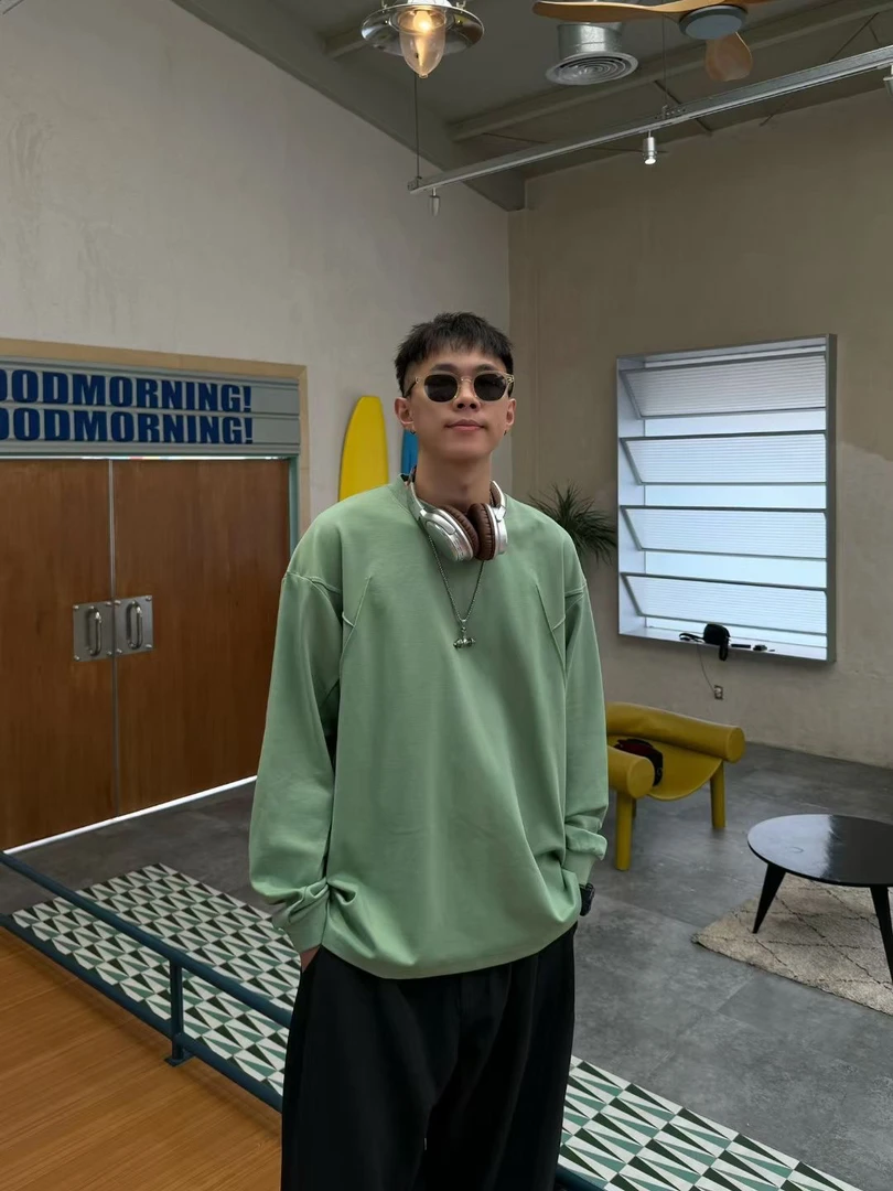 潮牌净版打底衫卫衣宽松版大