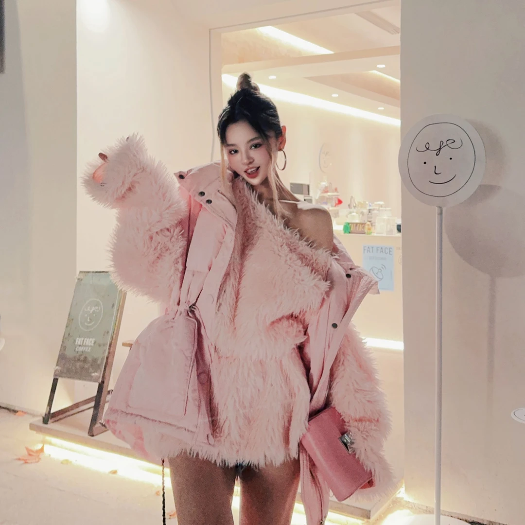 洪小妍自留 收腰设计羽绒马甲大牌风格保暖时尚