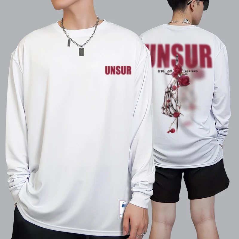 圆领美式速干健身运动篮球跑步训练长袖投篮服秋国潮套头潮流男士