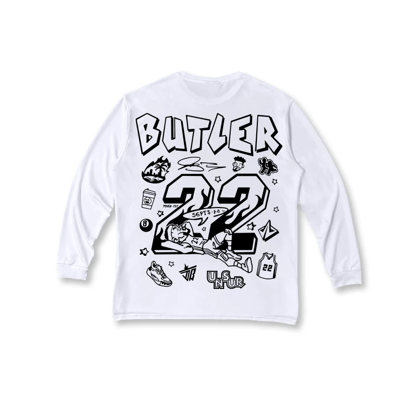 Unsurbull球星涂鸦投篮服篮球速干衣长袖跑步健身美式运动T恤潮