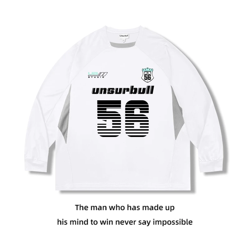 Unsurbull美式拼色复古撞色长袖投篮服运动休闲百搭透气速干秋季