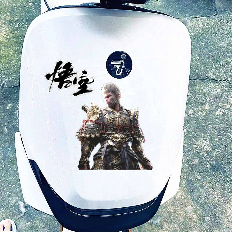 黑神话悟空游戏周边个性创意玻璃装饰防水划痕遮挡电动车汽车贴纸