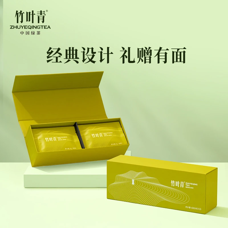 峨眉山茶竹叶青优质绿茶特级品味春茶60g礼盒装伴手礼碧潭飘雪