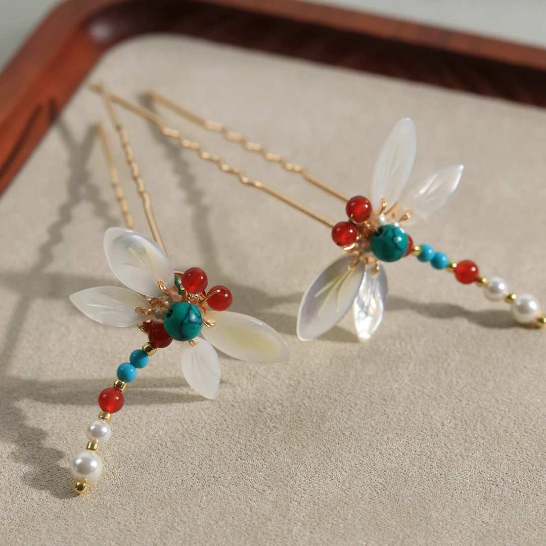 手工原创古典国风饰品汉服旗袍搭配盘发簪发发钗小钗配饰