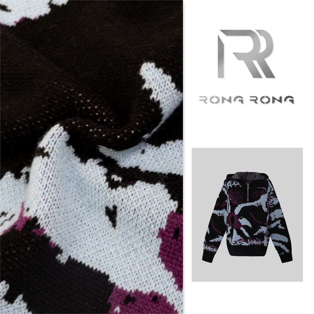 W【花酿染纱】RONGRONG溶溶 时尚提花羊毛毛衣SAZ896390-1.14 S07