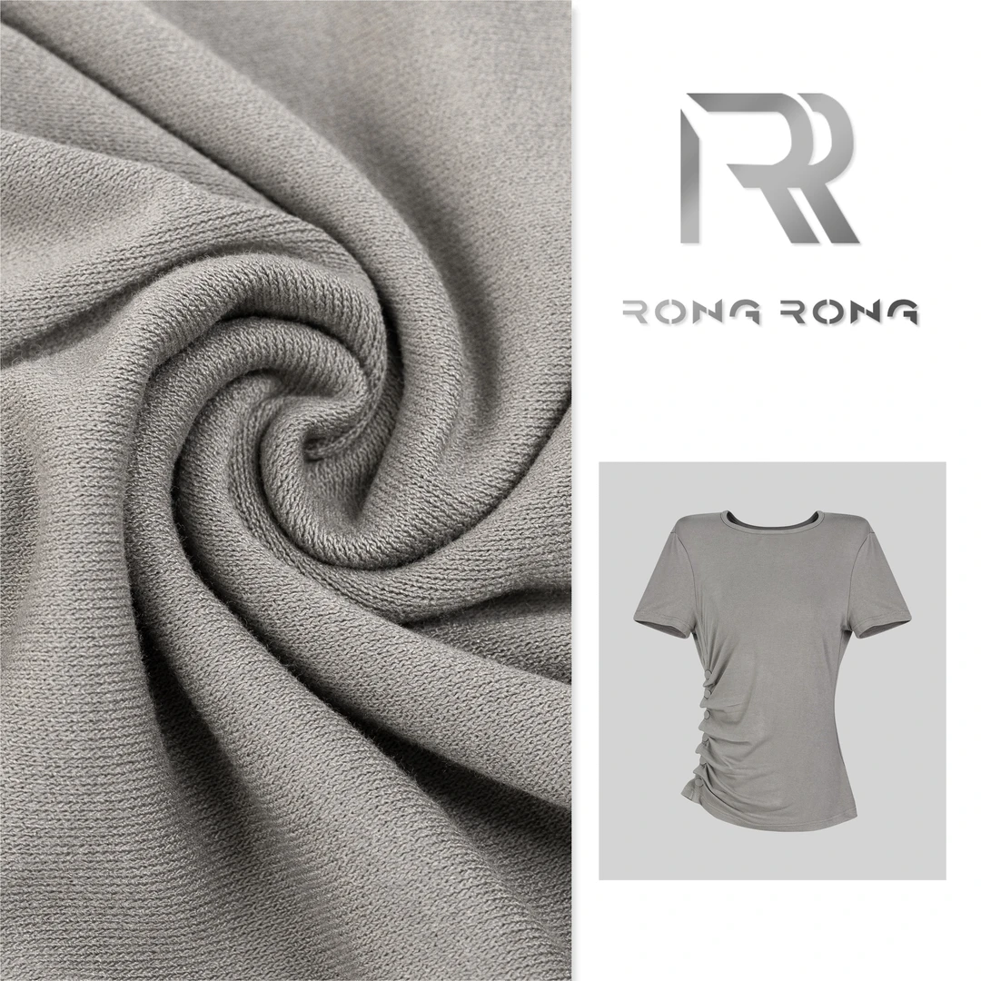 L溶溶【影青灰雾】RONGRONG  春夏时尚显瘦收腰短袖S-38196-3.17