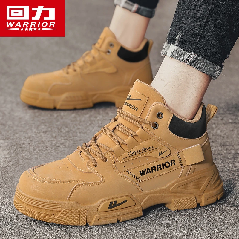 回力马丁靴男款秋冬季新款高帮休闲厚底复古男士英伦风耐磨工装靴