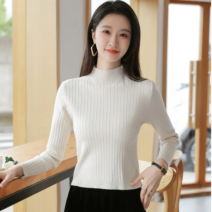 白色针织衫女春秋打底衫西装内搭2025年早秋新款薄款上衣秋冬毛衣