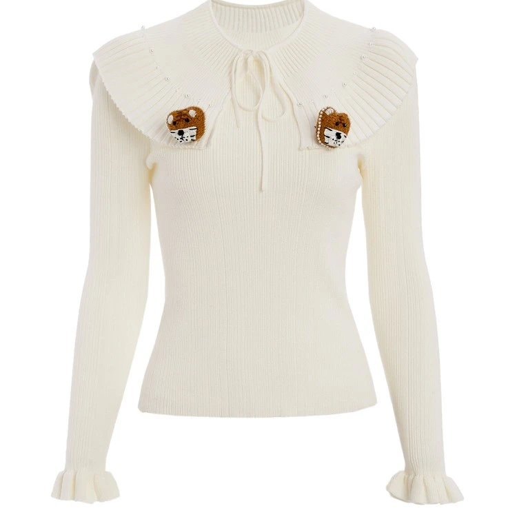 MAXRIENY女士塑身毛衣修身小个子秋天小虎玩偶MC87SW013A10