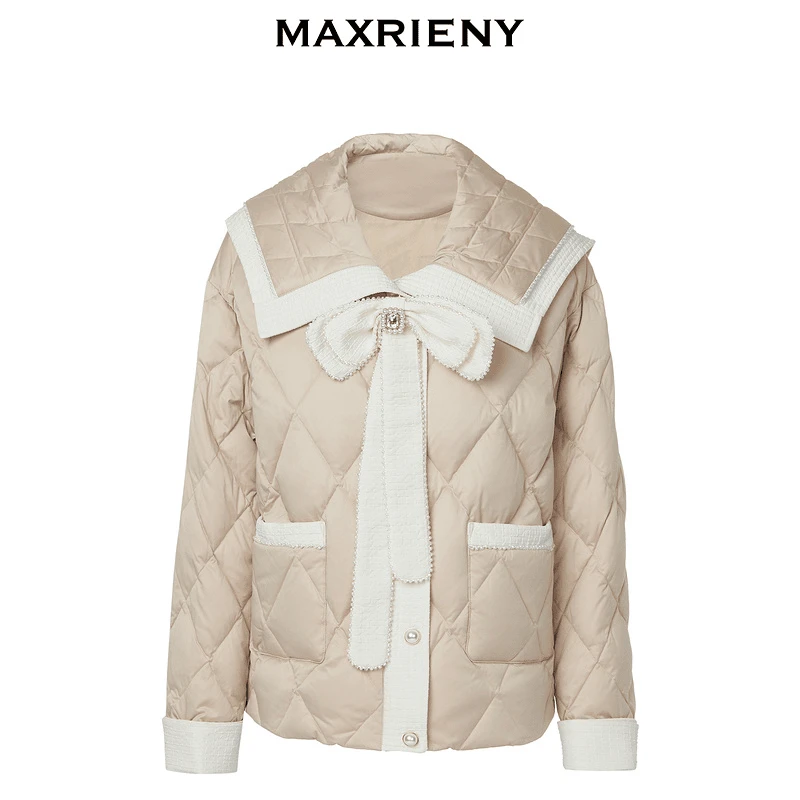 MAXRIENY精致复古小香风羽绒服秋冬新款外套女MC88DC521X00