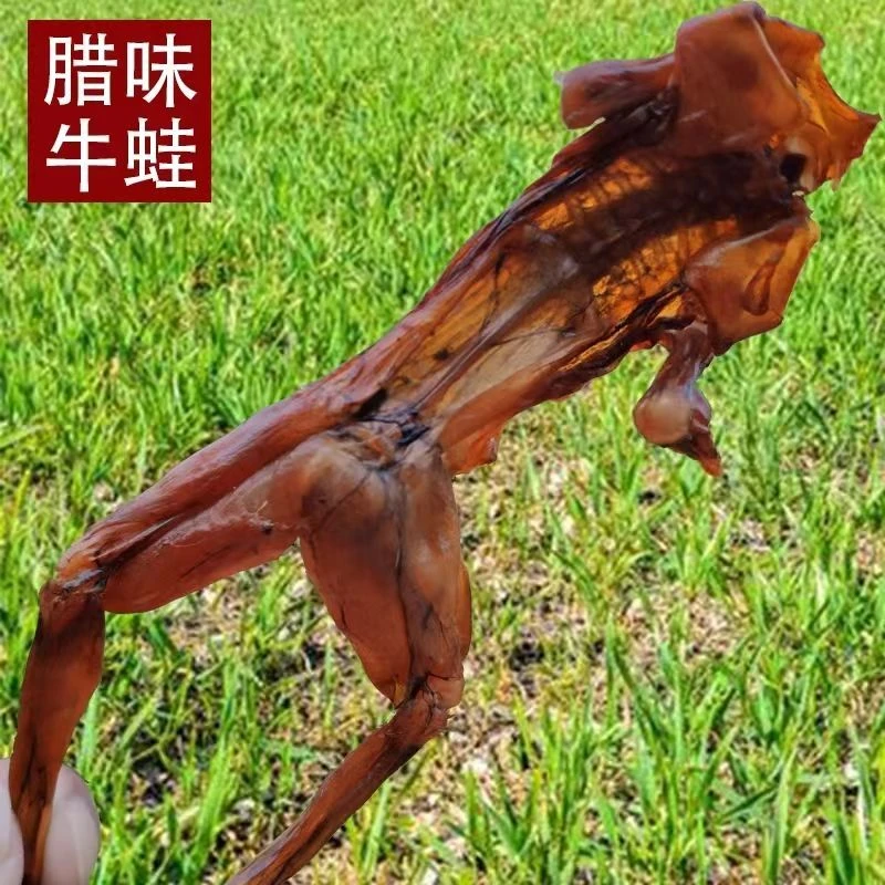 耒阳特产 腊牛蛙 腊麻柺 农家自制烟熏腊蛙  1斤