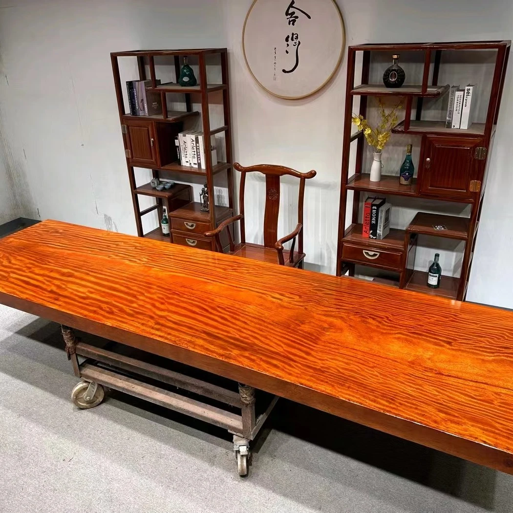 【非标定制产品】刚果小巴花实木大板茶桌餐现代大板桌大板小巴花