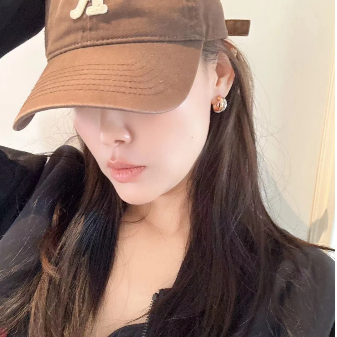 合金耳饰 合金三色三环耳环时尚气质百搭欧美个性