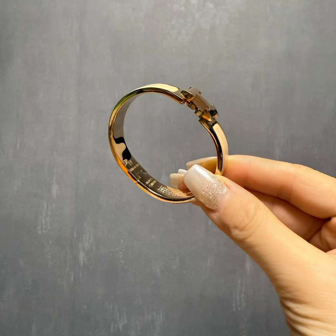 合金珐琅手镯 合金奢华珐琅宽面手镯气质时尚百搭经典