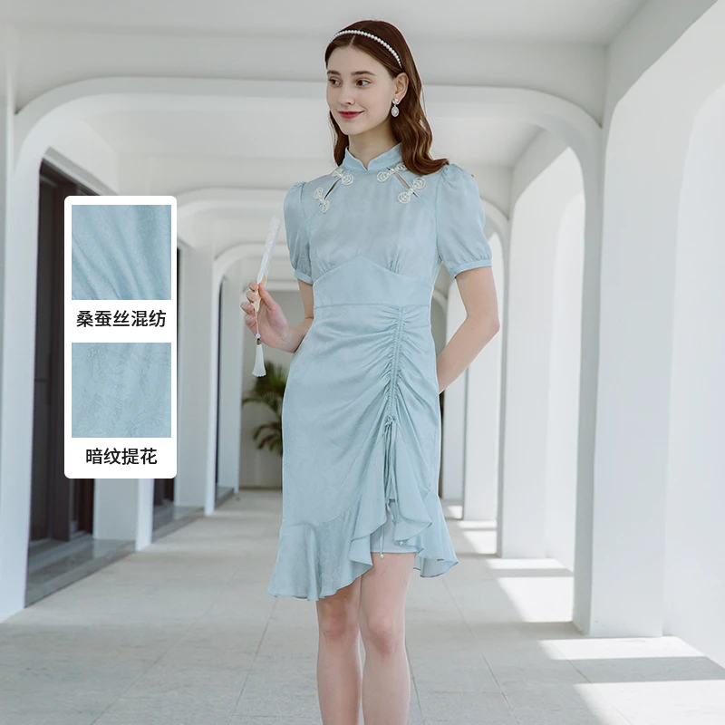 【粉丝专享】恩曼琳夏季新中式国风旗袍连衣裙EANDBH17