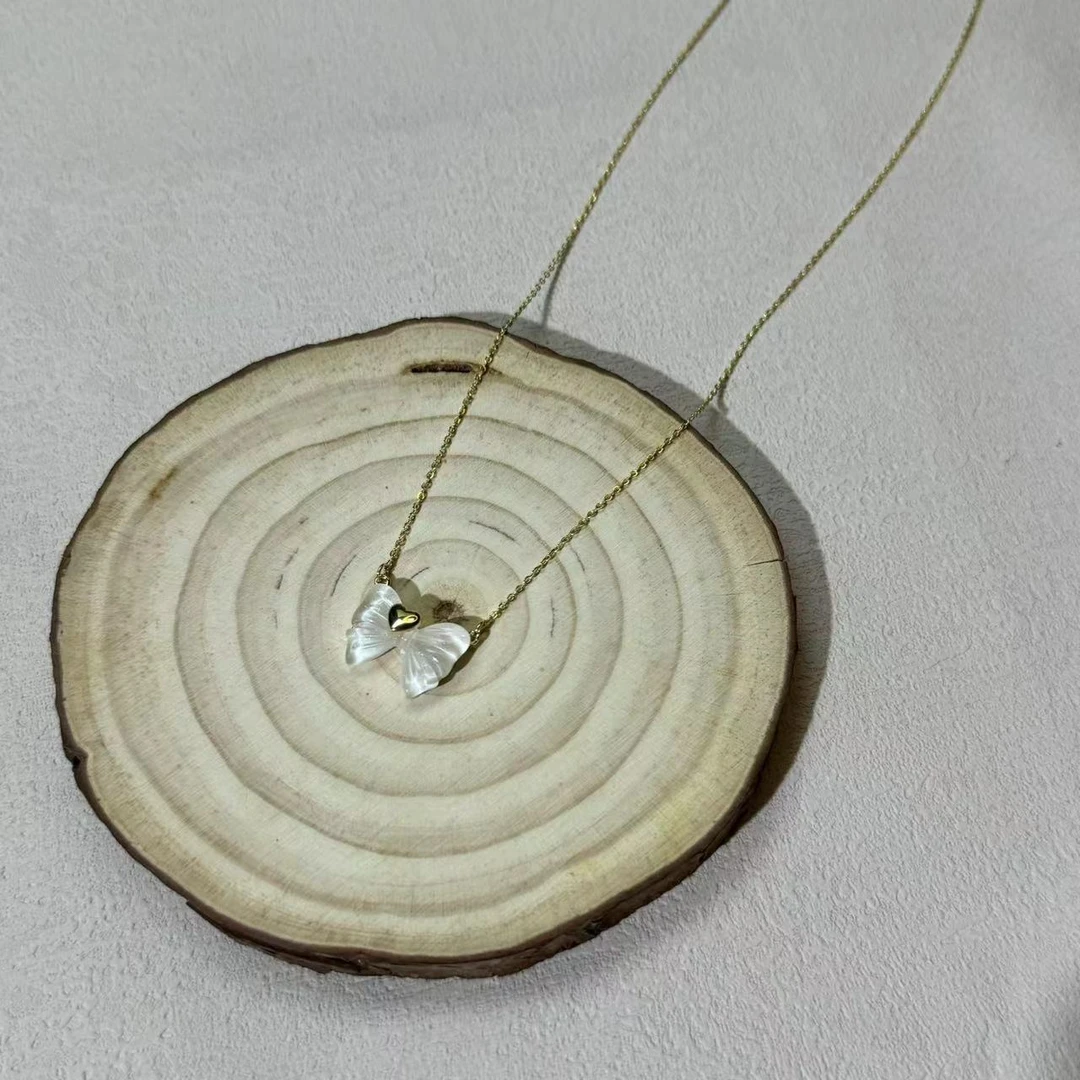 铜合金合成锆石项链 轻奢小众时尚简约项链《0174》