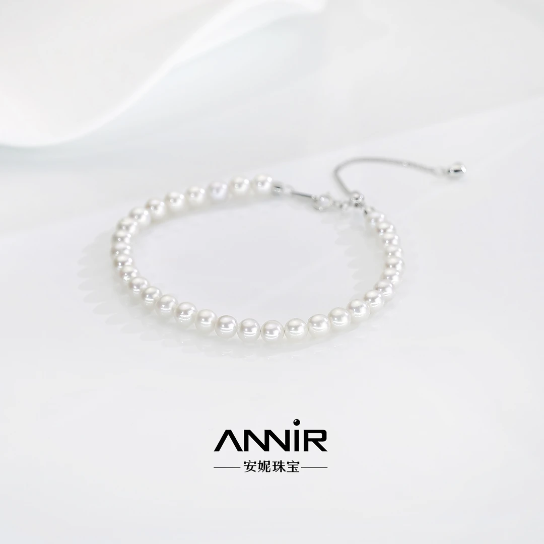 小米珠珍珠手链 5-6mm S925银 1359H00DY（约17cm）
