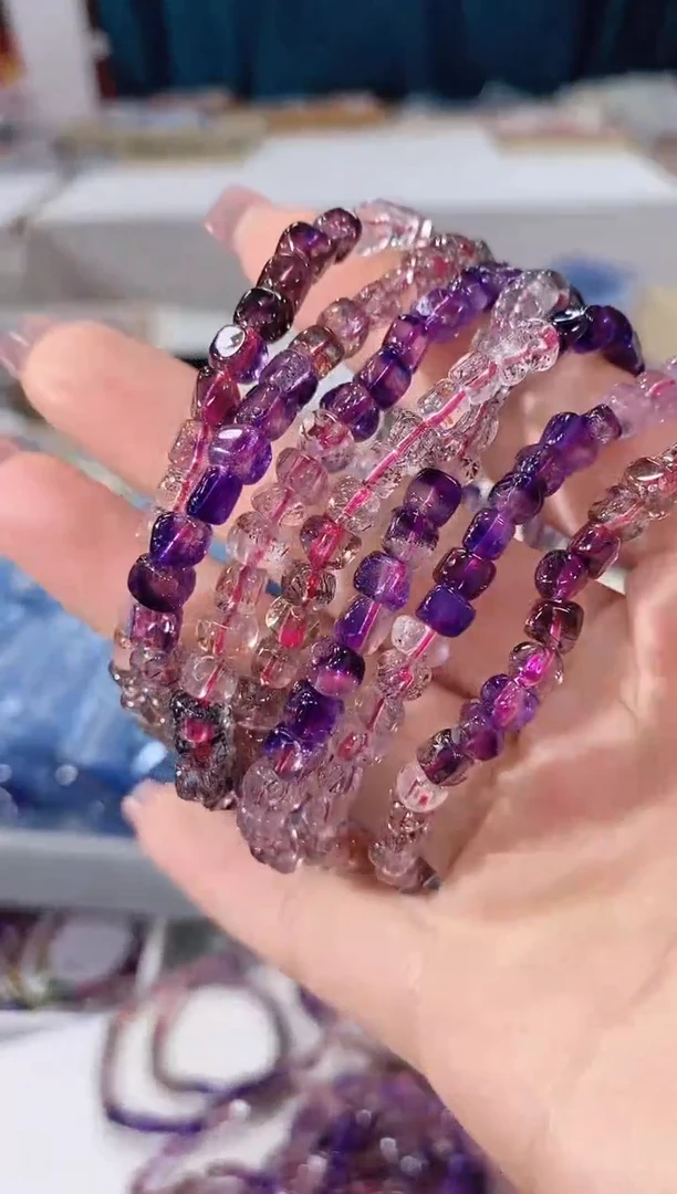 【闪购商品】水晶超七方糖手链未镶嵌多人多样性发一件