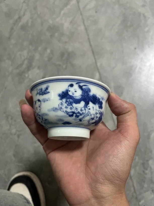 五子登科童趣主人杯景德镇老厂瓷容量100Cc