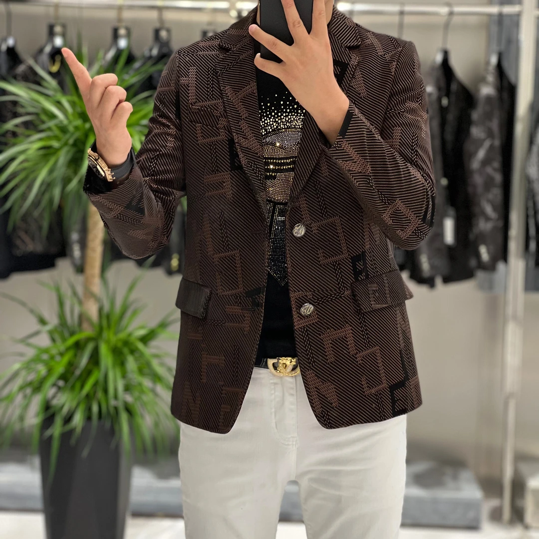 【男狼甄选】秋冬新款男士羊皮修身显瘦时尚潮流百搭西装款 皮衣