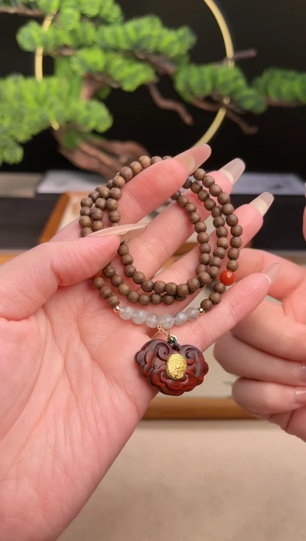 【闪购商品】阴沉木手串未镶嵌（文莱软丝0.4三圈+蝴蝶锁）