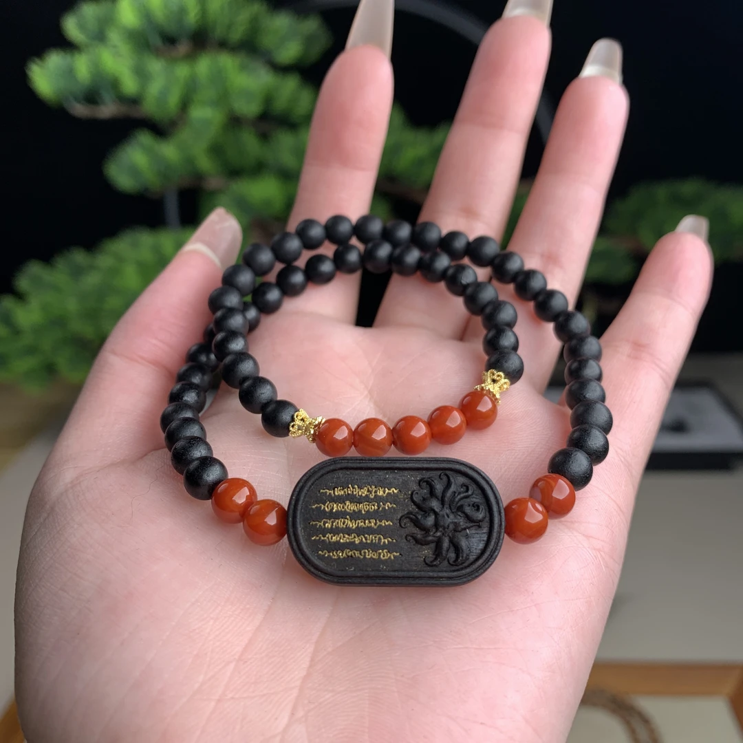 「两圈降真香」搭配进阶版五条经凤九手串