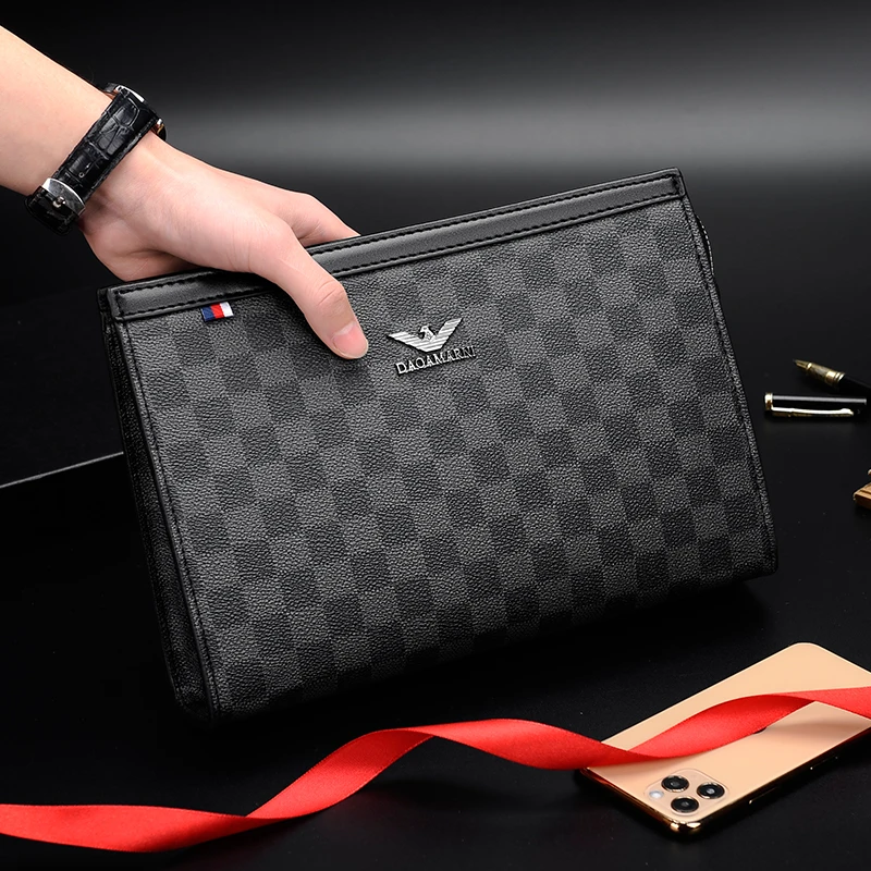 【海外潮牌】奢侈男士时尚休闲软皮手包手拿包手抓包信封包潮流