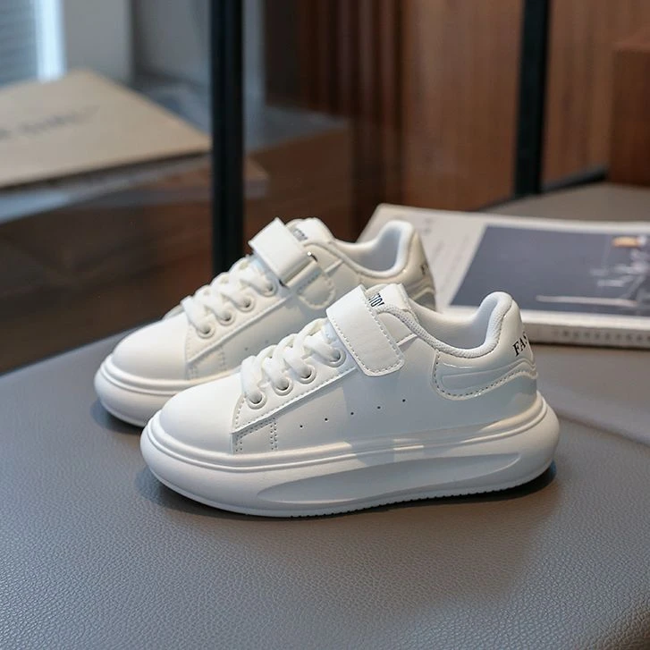 24秋季新款中大童鞋儿童板鞋女童运动鞋男童百搭休闲鞋小白鞋401