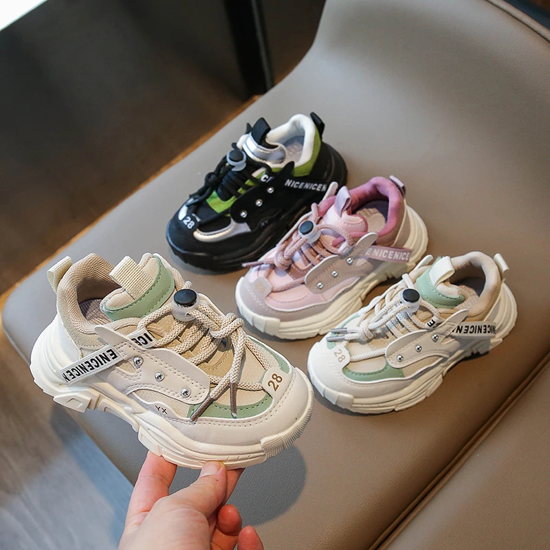 儿童运动鞋23秋季新款韩版中大童鞋女童老爹鞋男童中性跑步鞋918