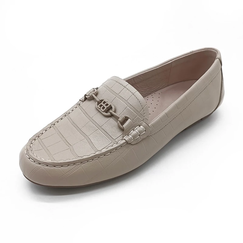 伊伴2023年春季新款单鞋平底豆豆鞋休闲舒适一脚蹬 B23110201