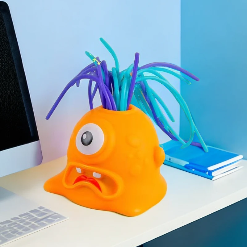 解压小怪兽扯头发会叫发泄拔头发会尖叫的怪兽独眼怪大眼儿童玩具