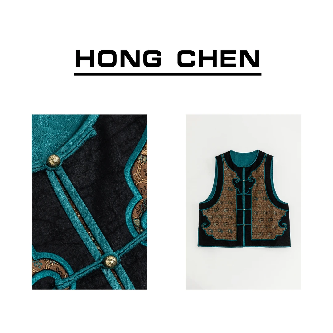 【虹辰·宋锦】高端气质桑蚕丝马夹高级感时尚优雅减龄中式背心HC973