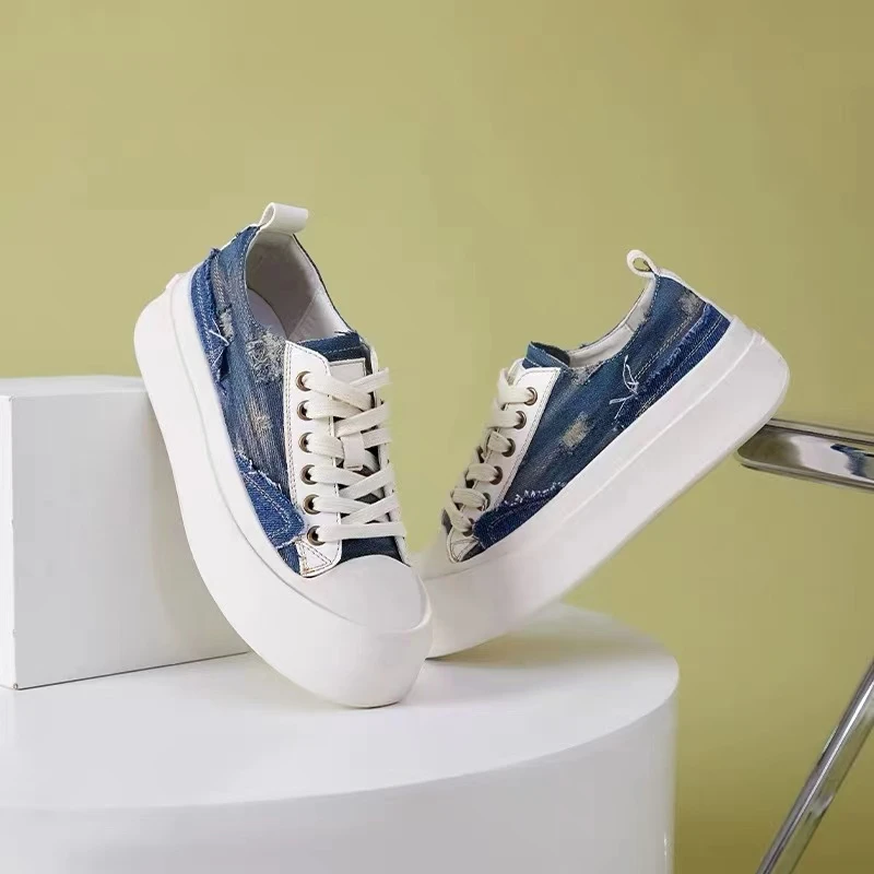 板鞋女款2024年秋季新款运动休闲小白鞋子百搭牛仔1583