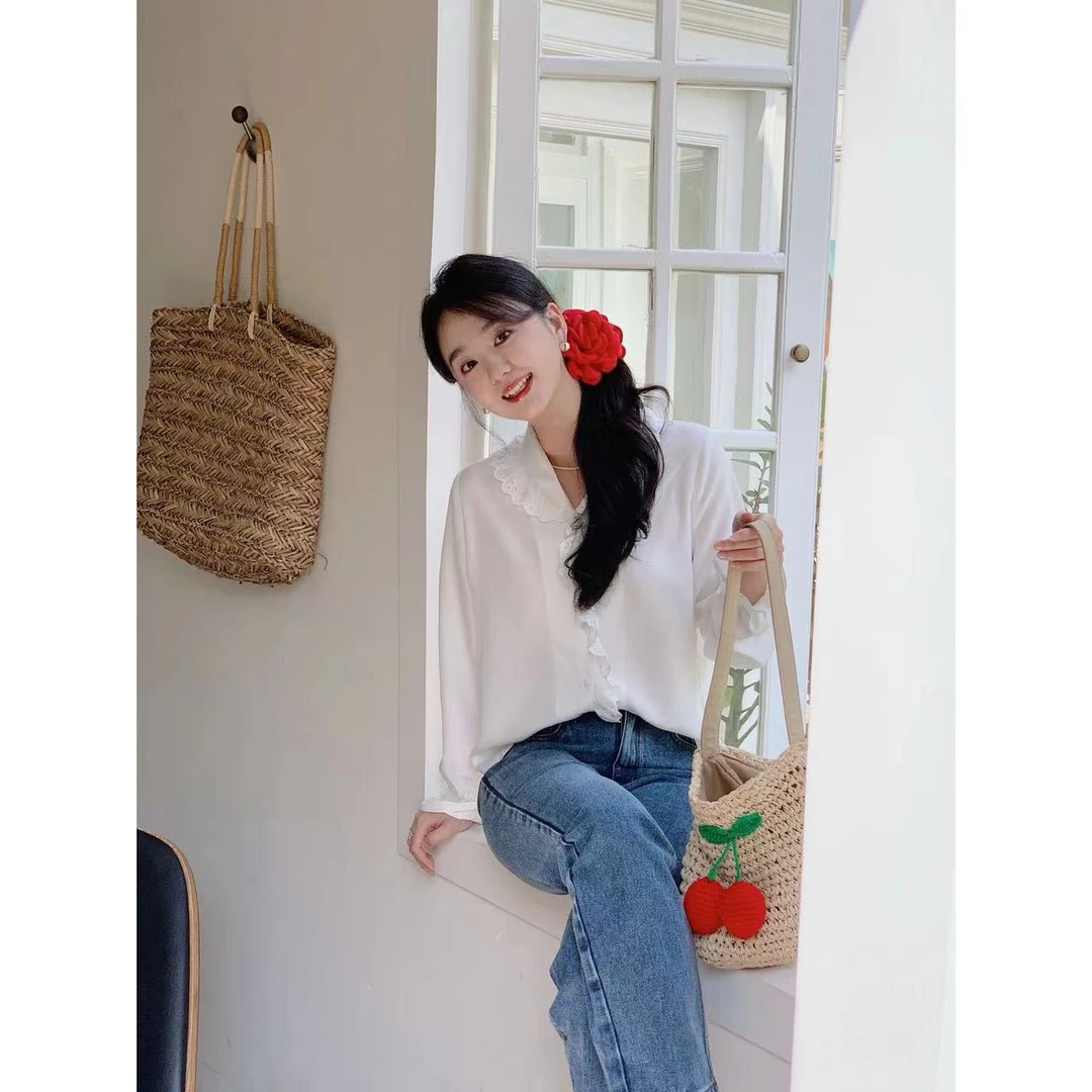 LACEY 2024 3/24 【栀子白】蕾丝花边衬衫