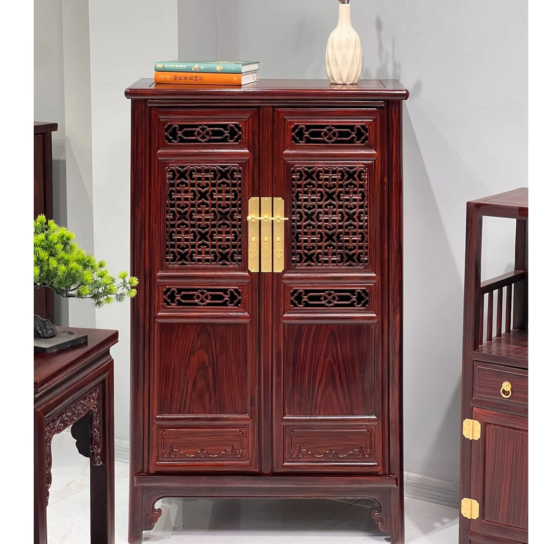 黑酸枝圆角柜收纳柜书柜摆件柜 尺寸长75宽41高度126