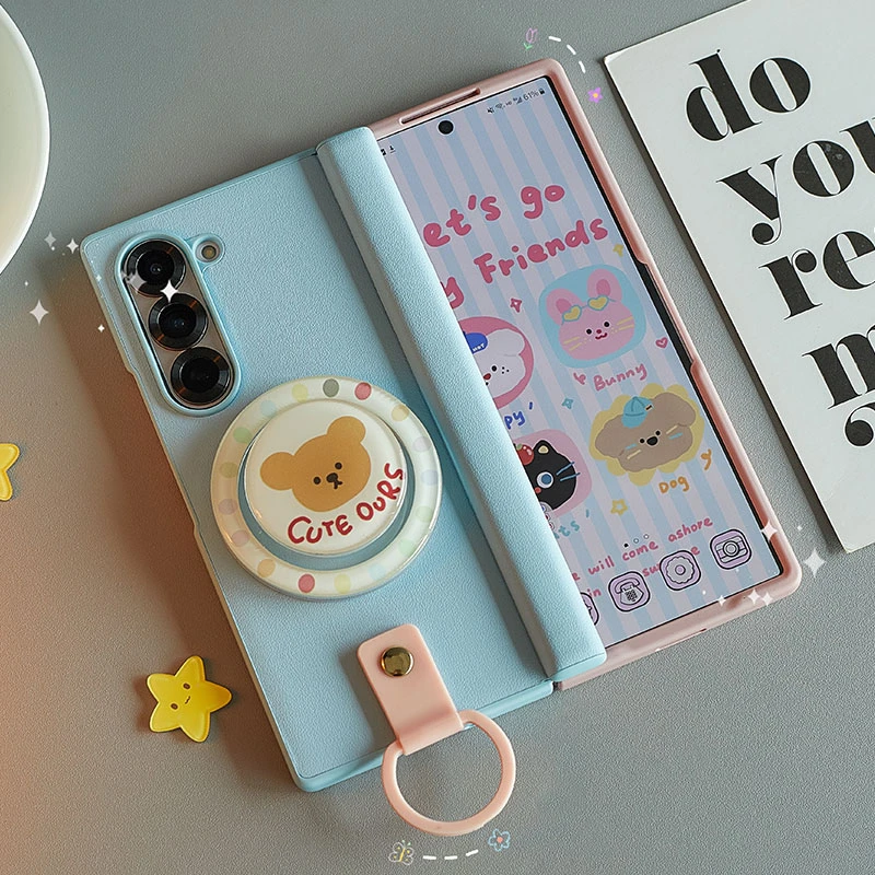 适用三星zfold6手机壳新款可爱创意磁吸铰链全包防摔折叠屏保护壳