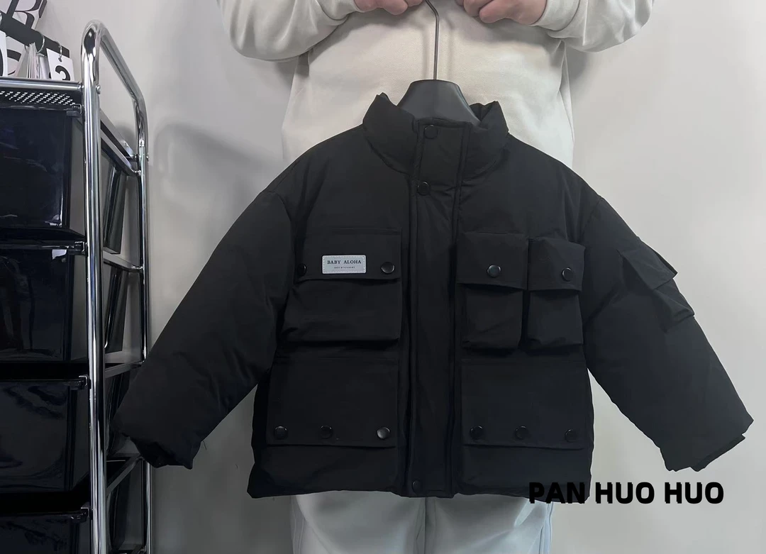 冬季新款小众设计多口袋工装气绒服~『现货』-1362