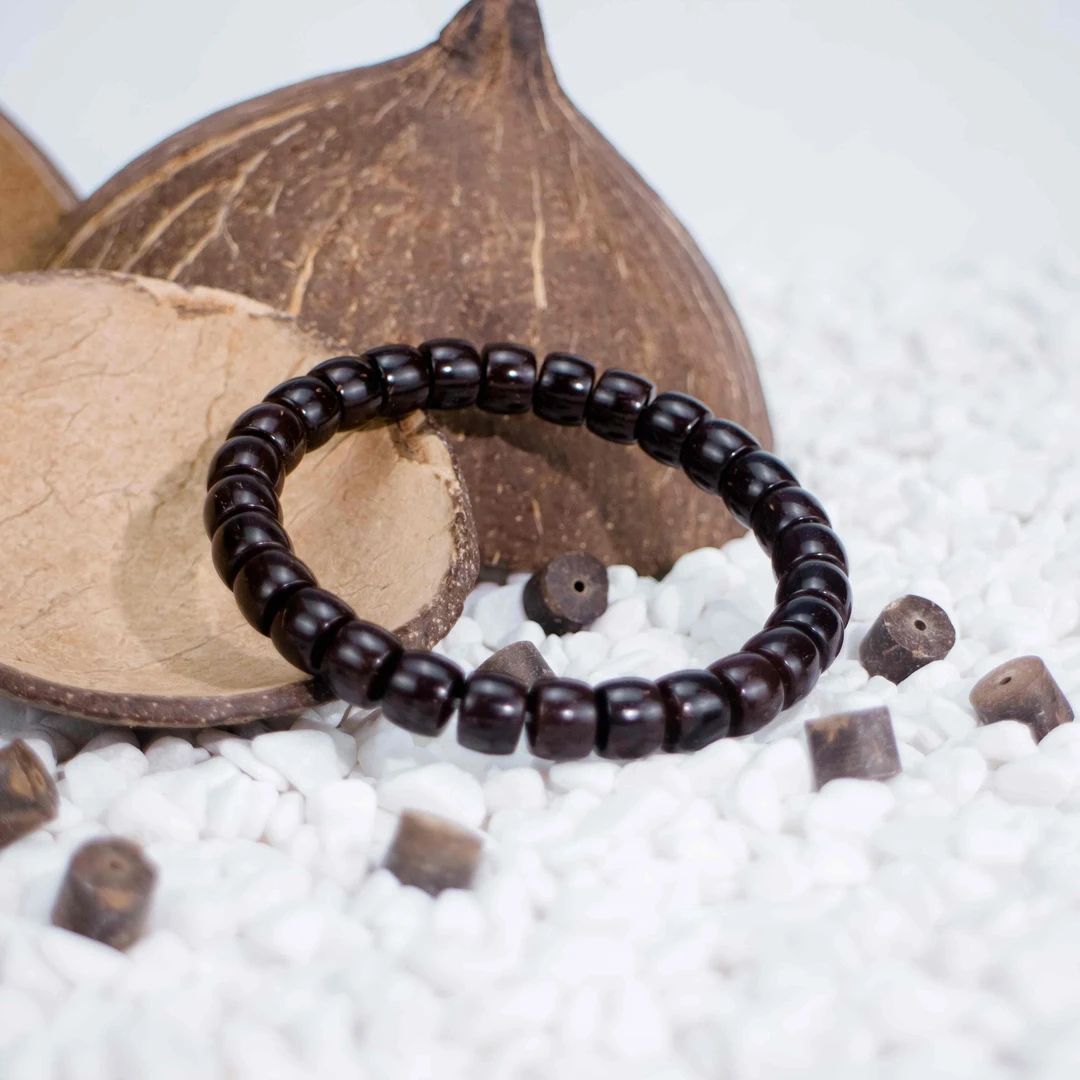 老龚带你玩-87直切手串原生态印尼椰蒂文玩佛珠