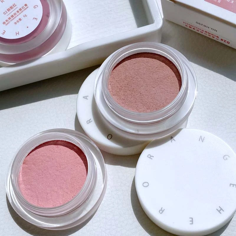 微醺单色腮红膏裸妆自然修容眼影阴影野桃粉哑光显气色素颜女显白