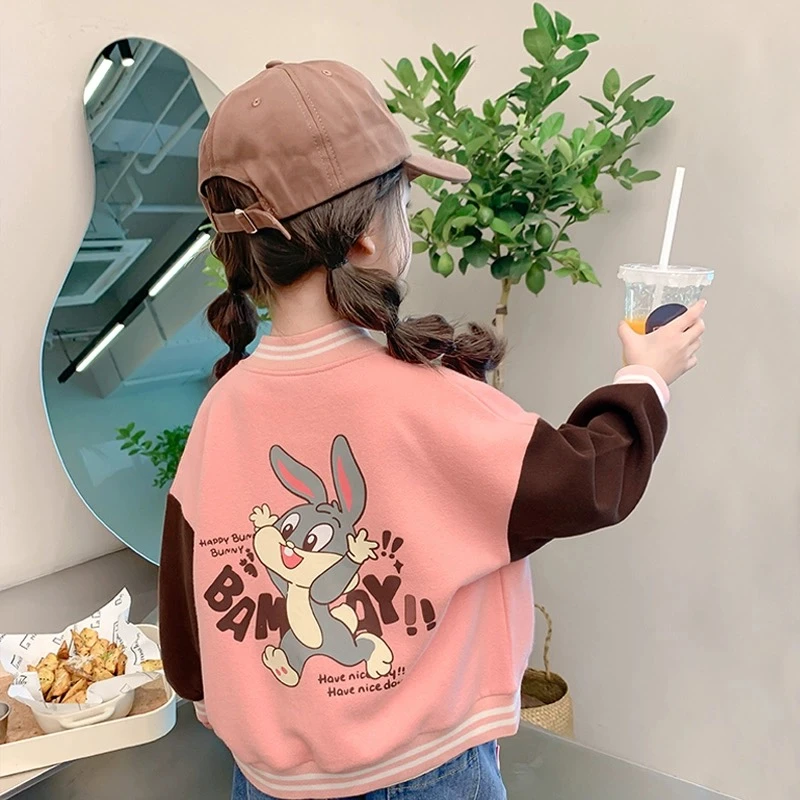 女童棒球服外套秋装2025新款洋气儿童春秋款小女孩休闲上衣潮