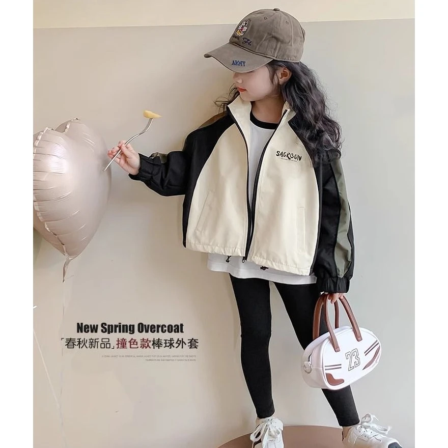 女童冲锋衣外套春秋款2025新款儿童秋装洋气夹克女孩秋季防风上衣