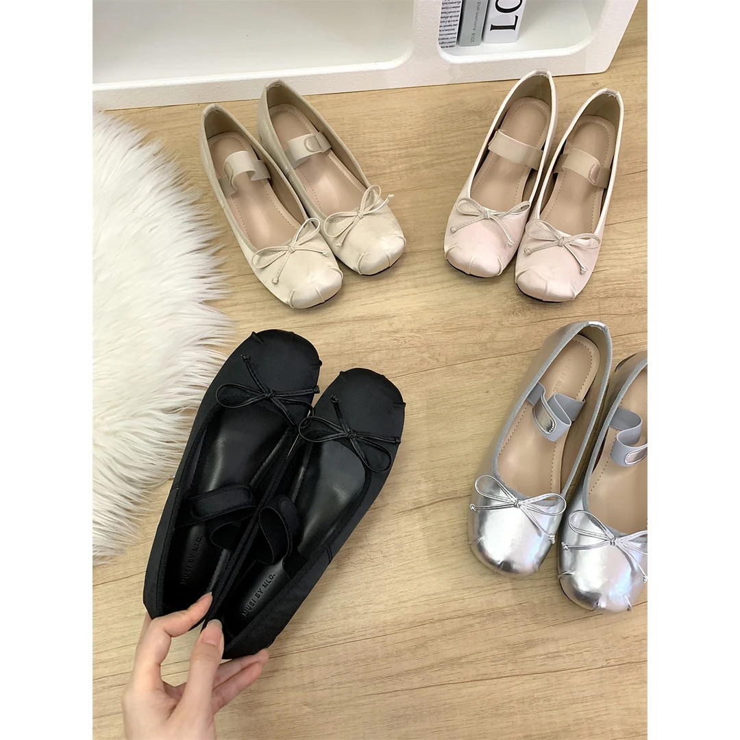 法式晚风银色单鞋高跟鞋新中式玛丽珍鞋女鞋内增高春夏季晚晚鞋子