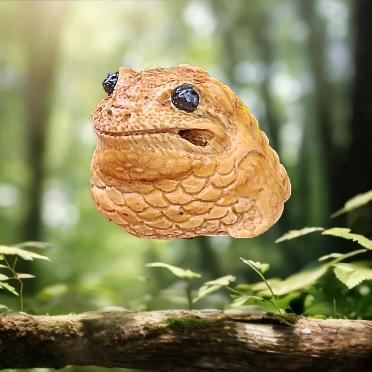 金蟾手把件文玩竹雕金蟾摆件楠竹传统手工艺非遗手工艺招财金蟾