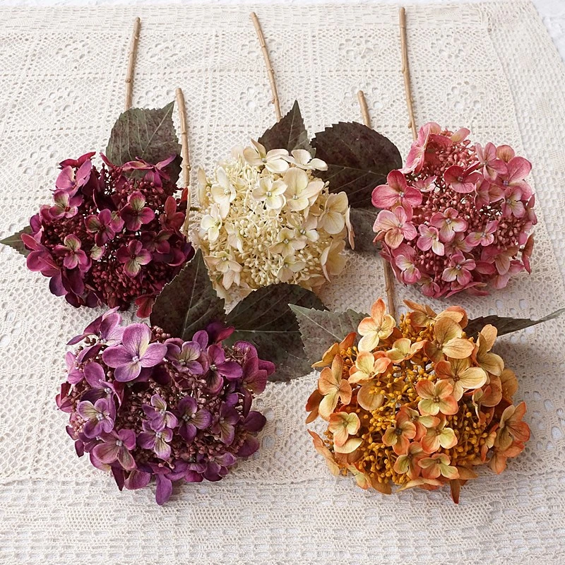 【花间拾彩】仿真美拉德色系大绣球花 仿真花假花家居轻奢软装