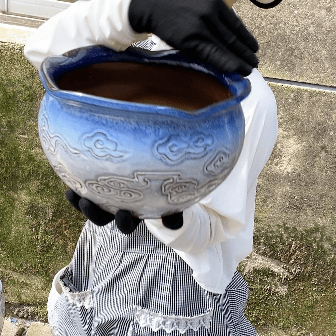 紫砂花盆正品口25高15