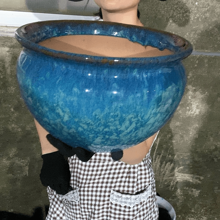 紫砂花盆正品口30高20