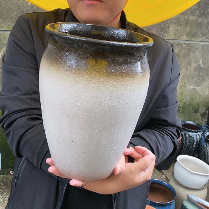 紫砂花盆瑕疵口20高28