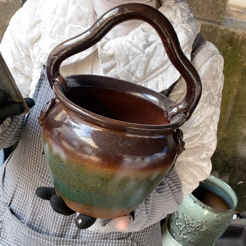 【闪购商品】紫砂花盆瑕疵口20高17瑕疵